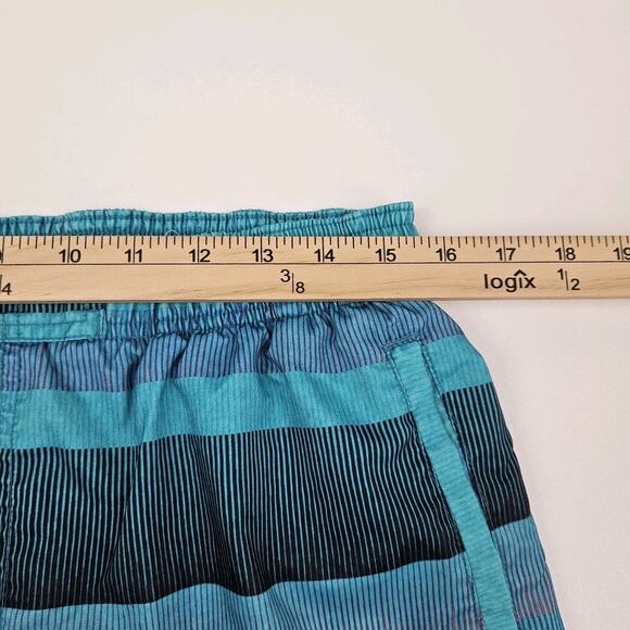 Nike Swim Volley Shorts Trunks Men's L Mesh Lined 11" Abstract Blue/Pink Striped - Picture 6 of 10